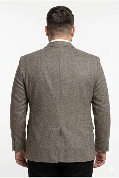 Plus Scorpion Jachetă elegantă modernă cu croială rafinată pentru bărbați, design minimalist, potrivită pentru ținute smart-casual sau de birou – Culoare maro, Mărimea 54