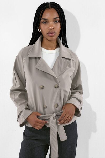 Hiccup Short Double-Breasted Trench Coat