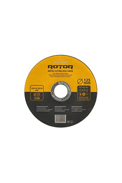 Rotor Disc Abraziv Taiere Metal Inox ROTOR, 125x1.0x22.23mm, pachet 25 buc