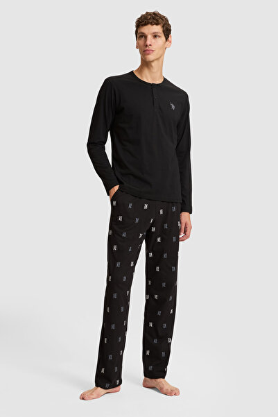 U.S. Polo Assn. Men's Black Pajama Set 50333263-Vr046