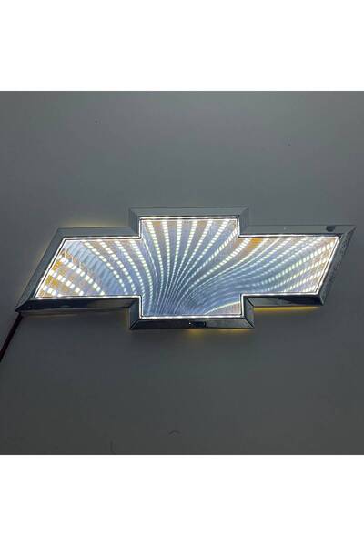 idealaksesuar Chevrolet 3D Illuminated Logo Emblem White 17/5.6 cm Led Logo E...