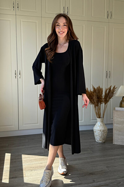 Dilay Gökoğlu Butik Sandy Kumaş Elbise Hırka Takım