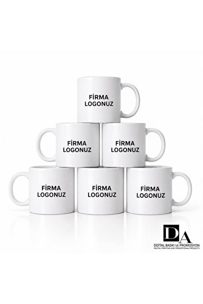 6 ’lu Firma Logolu Kupa Bardak Seti – Promosyon, Kurumsal Hediyelik ve Ofis Kullanımı İçin
