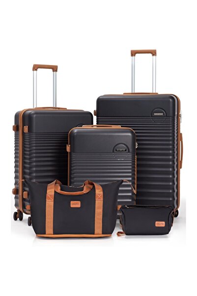 Generic Brand 2026 5-Piece ABS Luggage Set 20/24/28 Inch with Hand Bag and Ma...