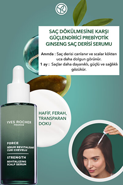 Yves Rocher Güçlendirici Prebiyotik Ginseng Serum - Saç Dökülmesine Karşı / Anti-Chute -Vegan -50ml