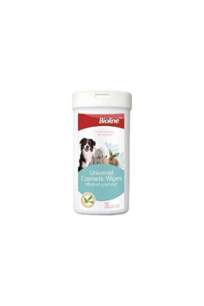 Bioline Kedi Köpek ve Kemirgenler Için Kutulu Islak Mendil 30 Adet