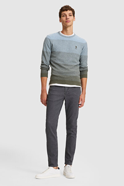 U.S. Polo Assn. Men's Gray Slim Fit Jean Trousers 50325193-Dn0025