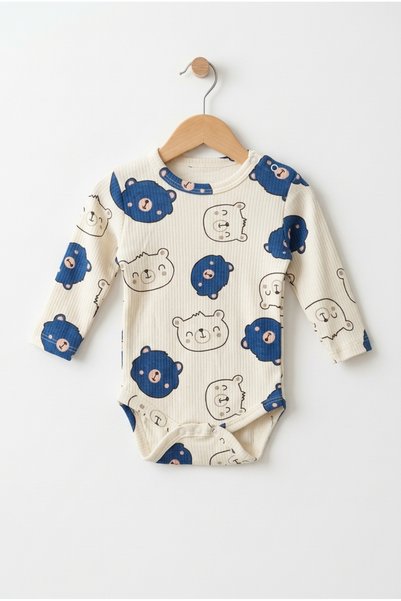 hobbe baby بدلة سالوبيت للأطفال من 3-6-9 أشهر مع إكسسوارات - بودي - دمية دب