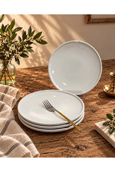 Onedekor 4-Piece Porcelain Dali Plain Cake Plate