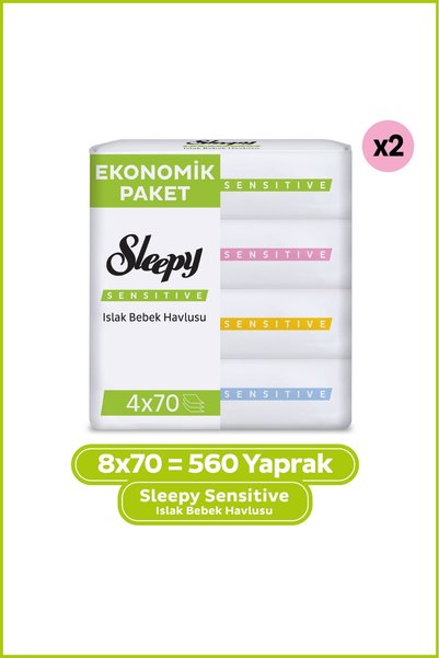 Sleepy Sensitive Islak Bebek Havlusu 8x70 (560 Yaprak)
