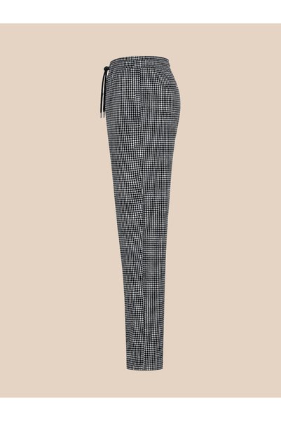 Signature Uniform Pötikare Patterned Women's Trousers with Pockets, Comfortable Cut, Lace-Up Waist, Chef's Trousers