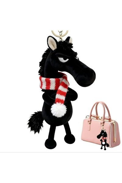 TERRIFI 2026 Year of the Horse Gift,Plush Pony Bag Charm&Keychain,Simulation ...