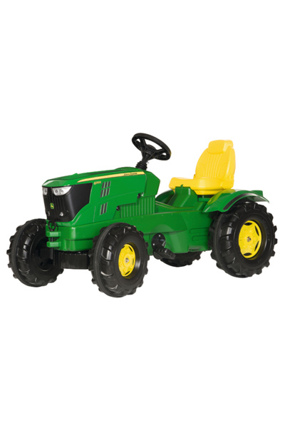 Granit Tractor cu pedale John Deere 6210 R verde pentru copii Rolly Toys de l...