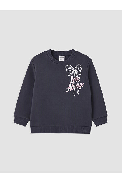 LC Waikiki Alita City Navy Blue Printed Standard & Regular Girls' Sweatshirt ...