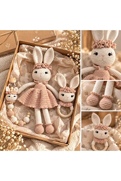 msl masal hobi evi Amigurumi Çiçekli Set Yenidoğan Set