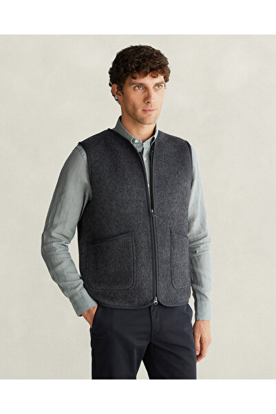 Gant Erkek Gri Regular Fit Yelek