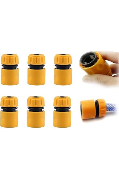 SYOSI 6 Pack Hose End Quick Connectors, Garden Hose Pipe Adapters, 1/2 Inch T...