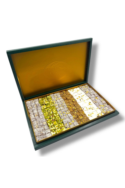 Yeşil Askılı Kutu Karışık Duble Lokum 1200 g
