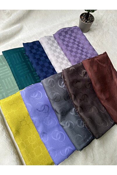 shalby Hijab Jacquard Satin Shawl Set of 10