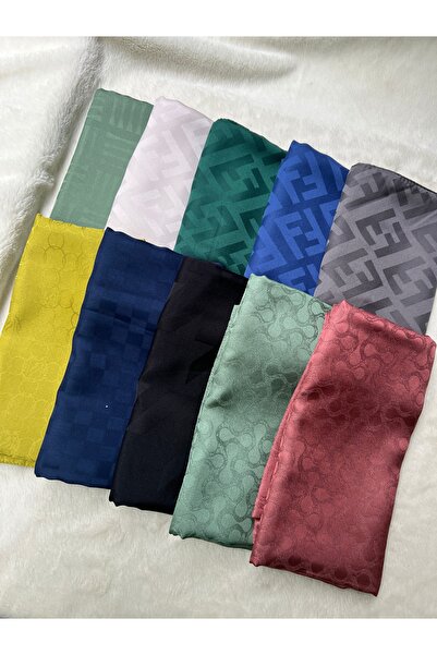 shalby Hijab Jacquard Satin Shawl Set of 10