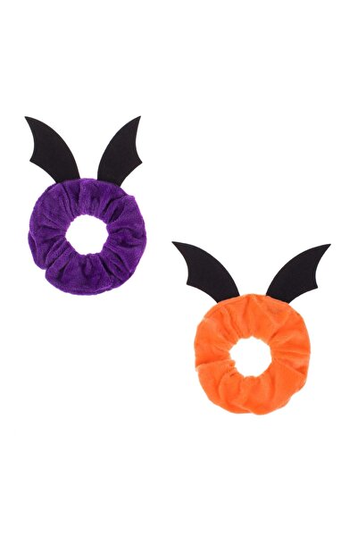 OEM Set Elastice Par Textile Portocaliu Mov cu Aripi Negre 3D de Liliac - 2bu...