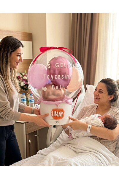Kişiye Özel Balon Kutusu - Yenidoğan Bebek Balon Kutusu Yenidoğan Hediyelik