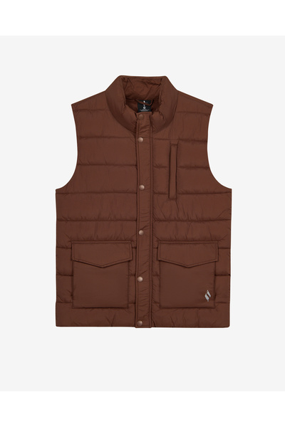 SKECHERS M Puffer Vest Erkek Kahverengi Yelek S2620193-2070