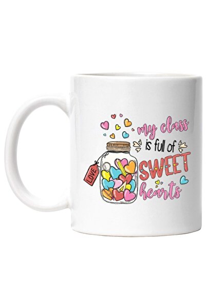 INOVATIX Personalized white mug, My class is full of sweet hearts, school, pu...