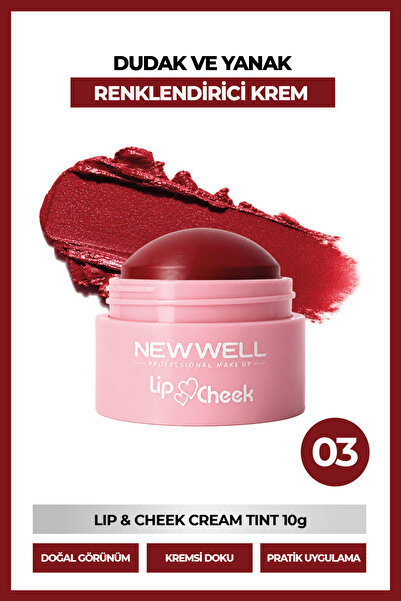 New Well Lip & Cheek Cream Tint 03 10 g