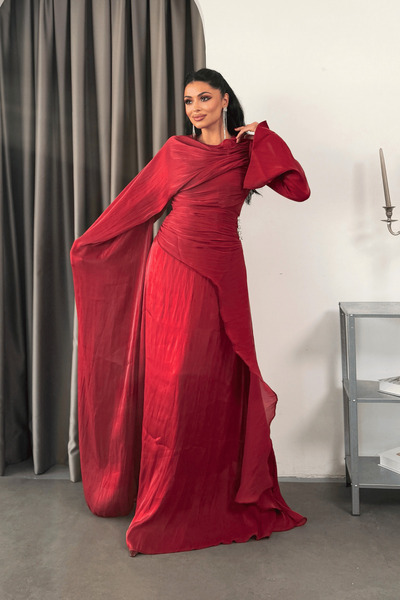 giyimmasalı Rochie potrivită pentru hijab cu design din țesătură din organza ...