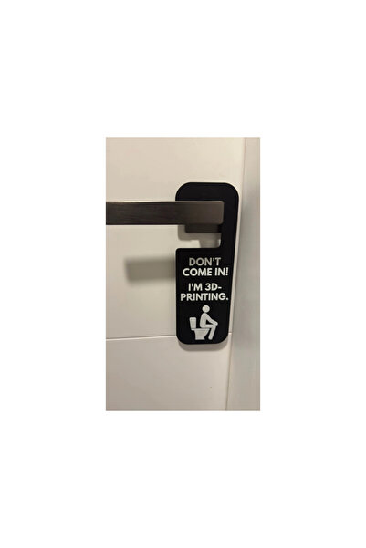 DU&ER Ornament amuzant pentru ușa de la baie – Semn decorativ distractiv pent...