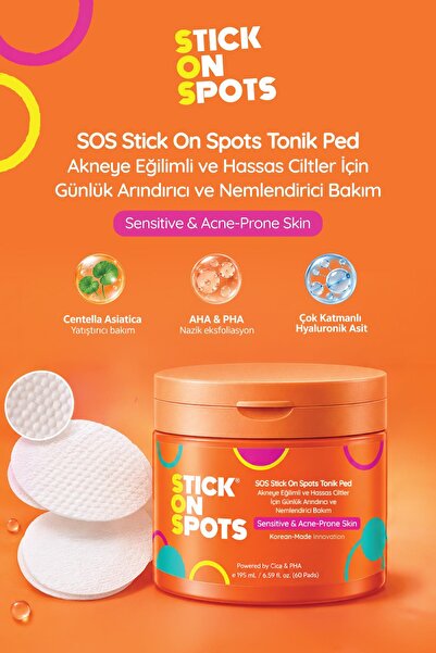 Stick On Spots SOS Tonik Ped – Akneye Eğilimli ve Hassas Ciltler İçin Günlük Arındırıcı ve Nemlendirici Bakım