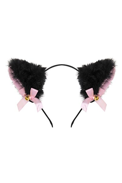 OEM Coronita Par Neagra cu Urechi & Clopotei pentru Copii – Accesoriu de Păr ...