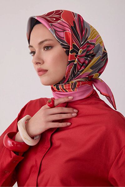 Belli Floral Pattern Twill Silk Scarf 4413D