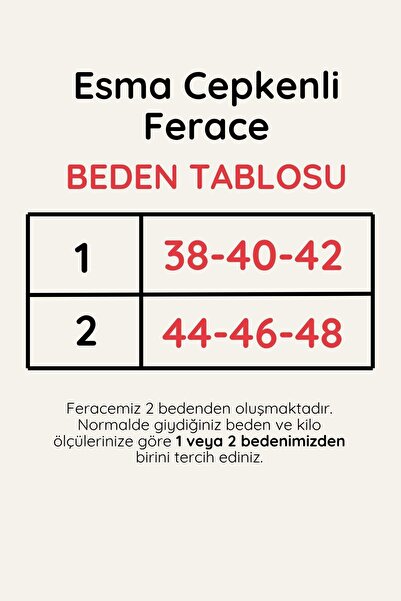 ASİLNUR Esma Cepkenli Ferace Siyah