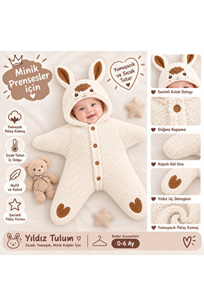 tinymini.co KIZ BEBEK KUZU PELUŞ YILDIZ TULUM