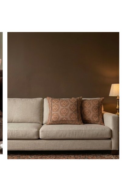 cuboo home Coffee Color Vintage 43X43 cm Cushion Cover Set of 2 Decoration