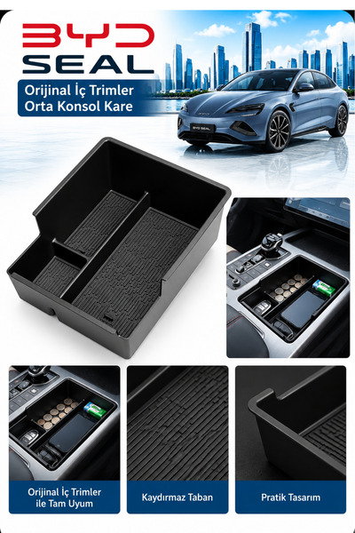 MeyZone Organizator pentru consola centrală compatibil cu Byd Seal, set de ac...