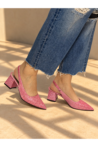 irmona Maria Pink Silvery Heel Sandals Shoes