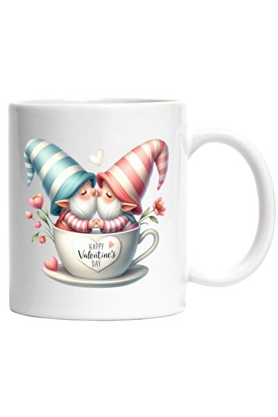 INOVATIX Personalized white mug, two Gnomes in love in a personalized white m...