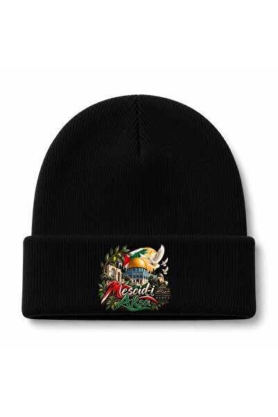 Rabona Fashion Al-Aqsa Mosque – Jerusalem, Olive Branches & Peace Doves Beanie