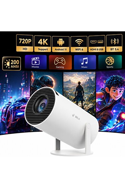 beji Proiector Inteligent Portabil ® HY300PRO, 720P Full HD, suportă redare 4...