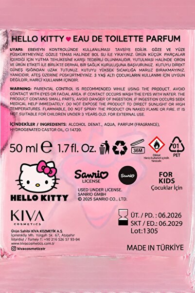 Hello Kitty Lisanslı Parfüm 50 Ml Dekomus Cep Defteri Hediyeli