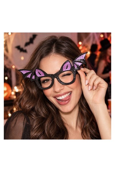 OEM Ochelari de Halloween cu Liliac si Glitter – Element Statement pentru Cos...