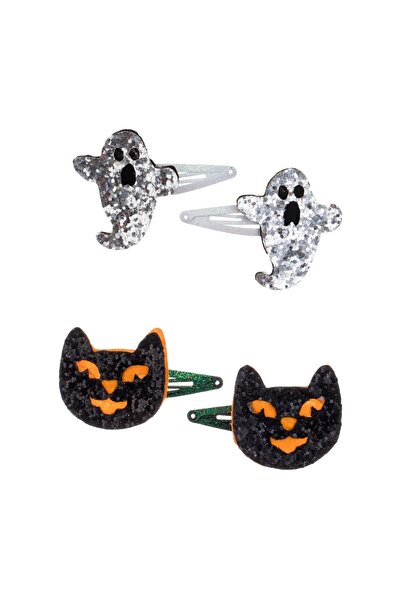 OEM Set Clame Metalice Par Fantoma Alba Verde cu Glitter Argintiu & Pisica Ne...