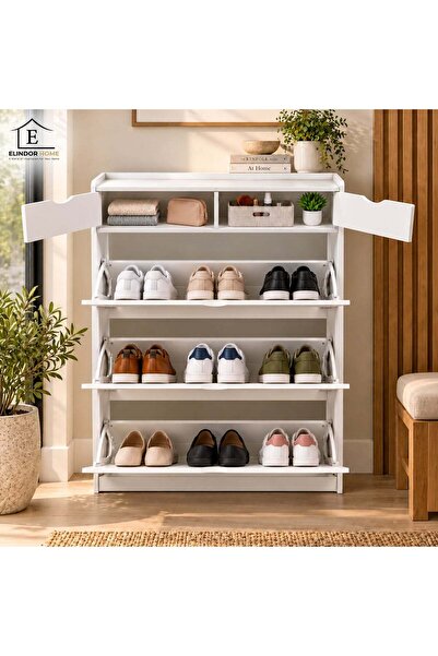 Elindor Dulap de pantofi Elindor ®   Organizator de pantofi cu 4 niveluri, fă...
