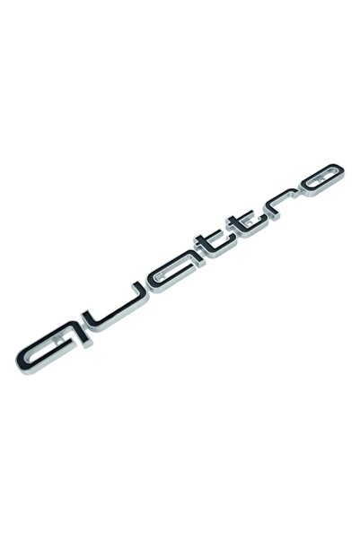 Dual Stax Logo Audi, emblemă frontală, litere volumetrice, negru-alb QUATTRO,...