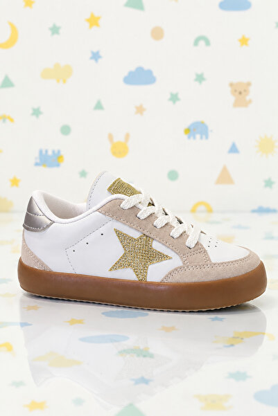 Tonny Black Unisex Beyaz Sarı Termo Taban Rahat Kalıp Bağcıklı Sneaker