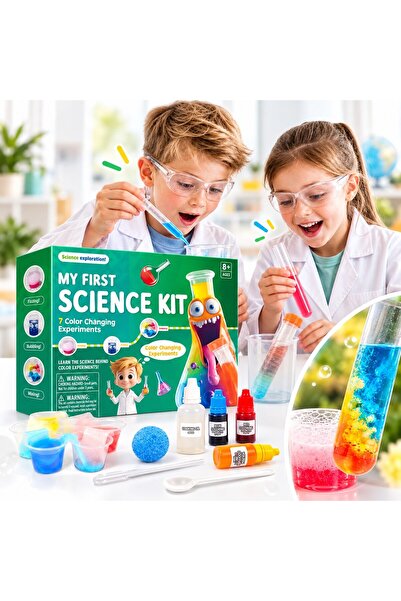 indiggo STEM 7 σε 1 Πρώτο Επιστημονικό Κιτ Πειραμάτων, Αντιδράσεις Χρωμάτων κ...