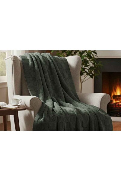 Merinos Fiona Stoncube Soft Blanket 150X220 Khaki